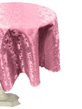48" ROUND TABLECLOTH ROSES JACQUARD SATIN - New Creations Fabric & Foam Inc