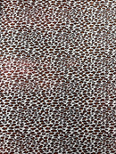 LEOPARD PRINT WITH FOIL STRETCH SPANDEX FABRIC (by the yard)