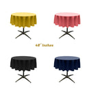 48" ROUND POLY POPLIN SEAMLESS TABLECLOTH