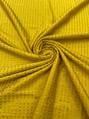 RHINESTONE NYLON SPANDEX FABRIC (By The Yard)