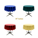 51"ROUND POLY POPLIN SEAMLESS TABLECLOTH
