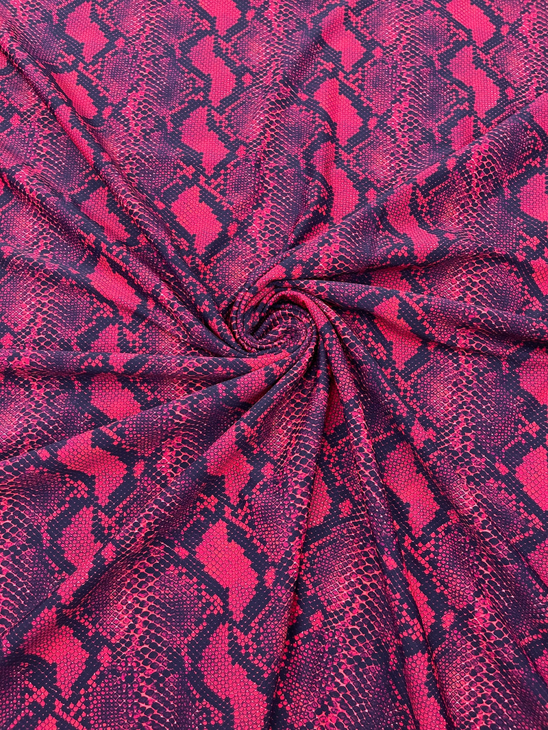 PYTHON SNAKE DIGITAL PRINT ON A SPANDEX FABRIC (By The Yard)