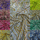 FOIL FLAME SPANDEX FABRIC (by the yard)