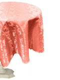54" ROUND TABLECLOTH ROSES JACQUARD SATIN - New Creations Fabric & Foam Inc