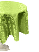 58" ROUND TABLECLOTH ROSES JACQUARD SATIN. - New Creations Fabric & Foam Inc