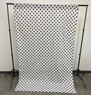 58" Wide x 108" High, Poly Cotton Polka Dot Decorative Backdrop Drape Curtain Divider, 1 Panel - New Creations Fabric & Foam Inc
