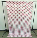 58" Wide x 120" High, Poly Cotton Polka Dot Decorative Backdrop Drape Curtain Divider, 1 Panel - New Creations Fabric & Foam Inc