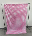 58" Wide x 120" High, Poly Cotton Polka Dot Decorative Backdrop Drape Curtain Divider, 1 Panel - New Creations Fabric & Foam Inc