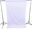 58" Wide x 120" High, Poly Cotton Polka Dot Decorative Backdrop Drape Curtain Divider, 1 Panel - New Creations Fabric & Foam Inc