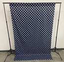 58" Wide x 120" High, Poly Cotton Polka Dot Decorative Backdrop Drape Curtain Divider, 1 Panel - New Creations Fabric & Foam Inc