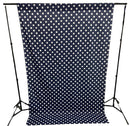 58" Wide x 120" High, Poly Cotton Polka Dot Decorative Backdrop Drape Curtain Divider, 1 Panel - New Creations Fabric & Foam Inc