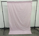 58" Wide x 120" High, Poly Cotton Polka Dot Decorative Backdrop Drape Curtain Divider, 1 Panel - New Creations Fabric & Foam Inc