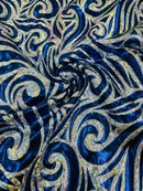 FOIL FLAME SPANDEX FABRIC (by the yard)