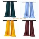 Backdrop Drape Curtain 5 Feet Wide x 10 Feet High, Polyester Poplin SEAMLESS 1 SETS.