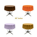 60" ROUND POLY POPLIN SEAMLESS TABLECLOTH