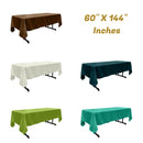 60" X 144" Rectangular Polyester Poplin Tablecloth