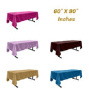 60" X 90" Rectangular Polyester Poplin Tablecloth