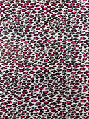LEOPARD PRINT WITH FOIL STRETCH SPANDEX FABRIC (by the yard)