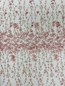 Satin 3D floral glitter sequin fabric/prom/wedding lace/costume/apparel.