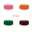 72" ROUND POLY POPLIN SEAMLESS TABLECLOTH