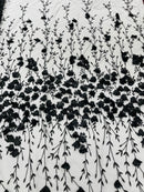 Satin 3D floral glitter sequin fabric/prom/wedding lace/costume/apparel.