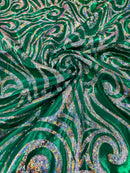 FOIL FLAME SPANDEX FABRIC (by the yard)