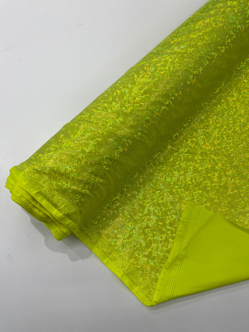 FOGGY SHATTERED GLASS FOIL SPANDEX FABRIC (by the yard)