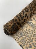 LEOPARD ANIMAL PRINT ON LIQUID ORGANZA FABRIC (By The Yard)