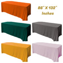 86" X 132" Rectangular Seamless Polyester Poplin Tablecloth, for Party/Wedding Tablecloth - New Creations Fabric & Foam Inc