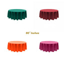 90" ROUND POLY POPLIN SEAMLESS TABLECLOTH - New Creations Fabric & Foam Inc