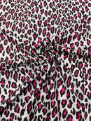 LEOPARD PRINT WITH FOIL STRETCH SPANDEX FABRIC (by the yard)