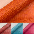 Crocodile Marine Vinyl 2 tone Upholstery, Crocodile Skin Texture Faux Leather PVC Vinyl, 54" Wide.