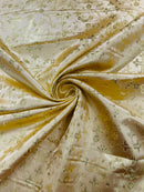 SMALL METALLIC CROSS JACQUARD SATIN FABRIC (By The Yard)