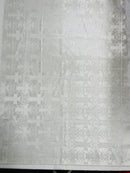 METALLIC BIG CROSS JACQUARD SATIN FABRIC (by the yard)