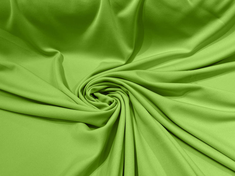 Apple Green Stretch Double Knit Scuba Fabric Wrinkle Free/ 58" Wide 100%Polyester ByTheYard.