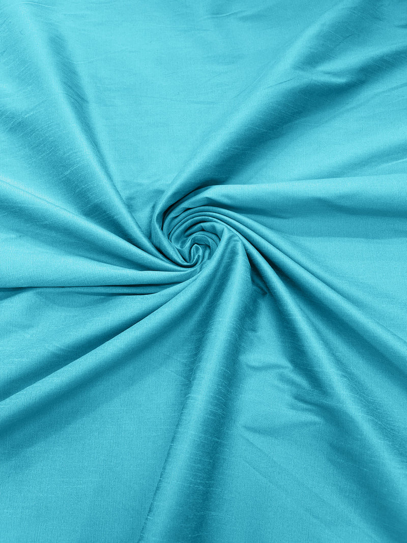 Aqua -Polyester Dupioni Faux Silk Fabric/ 55” Wide/Wedding Fabric/Home Decor.