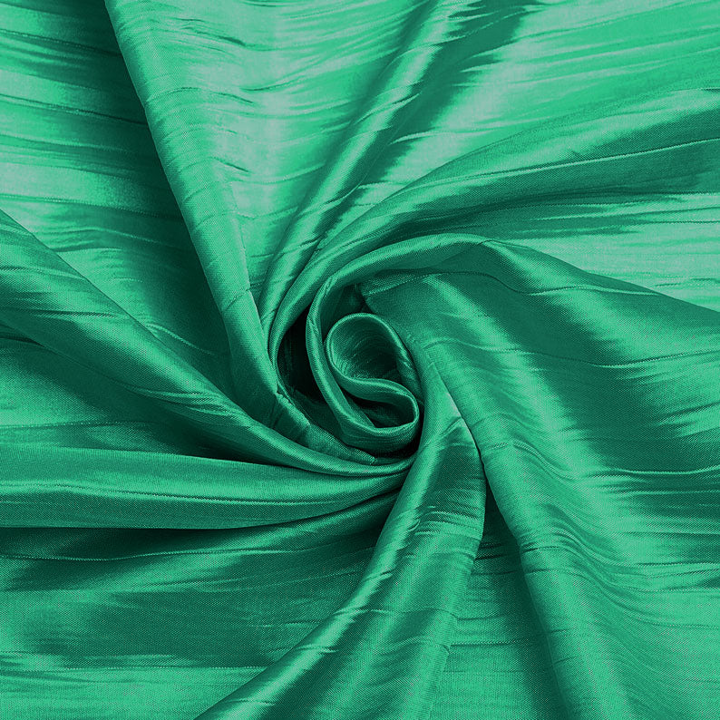 Aquamarine - Crushed Taffeta Fabric - 54" Width - Creased Clothing Decorations Crafts - Sold By The Yard