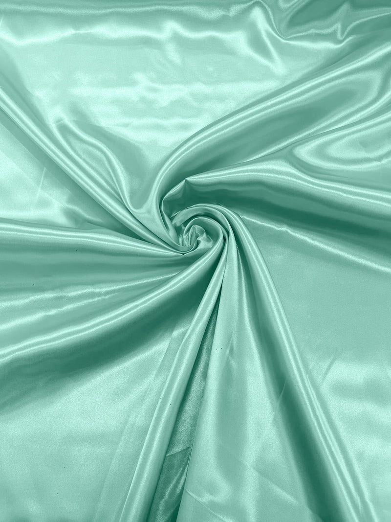 Aquamarine - Shiny Charmeuse Satin Fabric for Wedding Dress/Crafts Costumes/58” Wide /Silky Satin
