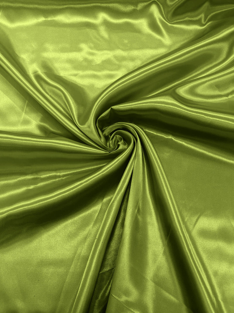 Avocado - Shiny Charmeuse Satin Fabric for Wedding Dress/Crafts Costumes/58” Wide /Silky Satin