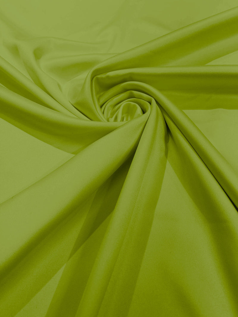 Avocado Green Solid Matte Lamour Satin Duchess Fabric Bridesmaid Dress 58" Wide/Sold By The Yard
