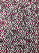 LEOPARD PRINT WITH FOIL STRETCH SPANDEX FABRIC (by the yard)
