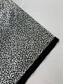 FOIL LEOPARD PRINT ON A STRETCH SPANDEX FABRIC (by the yard)