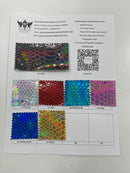 Snake Viper Holographic Embossed PVC / Snake Vinyl Fabric Upholstery Crafting  Accessories Applications Snake Iridescent.