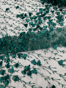 Satin 3D floral glitter sequin fabric/prom/wedding lace/costume/apparel.