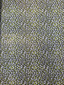 LEOPARD PRINT WITH FOIL STRETCH SPANDEX FABRIC (by the yard)