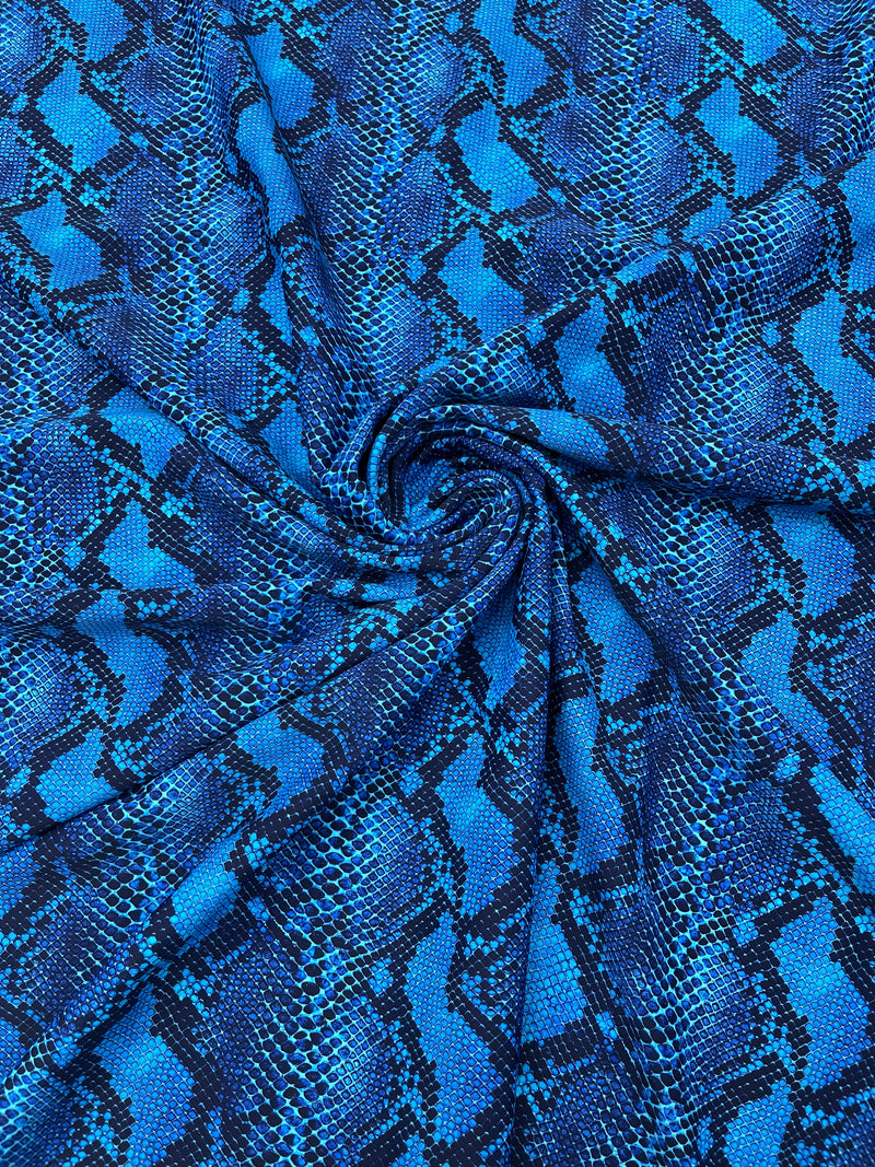 PYTHON SNAKE DIGITAL PRINT ON A SPANDEX FABRIC (By The Yard)