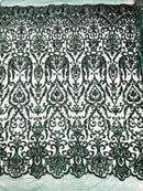 KING DAMASK SEQUIN STRETCH MESH FABRIC (By The Yard)