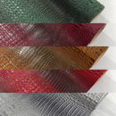 FLORIDA VEGGAN FAUX CROCODILE 3D TWO TONE VINYL FABRIC (by the yard)