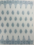 Classic Beaded Damask Lace, by The Yard.