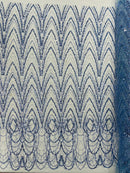 Luxury Chain Geometric Beaded Lace, by The Yard.